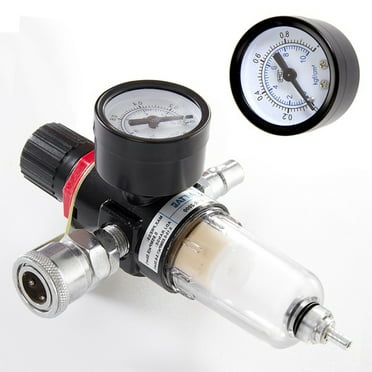 YF-CHEN Pressure Regulator Gauge 40343 Adjustable Pressure Switch Air Compressor Switch Pressure Regulating with 2 Press Gauges Valve Control Set Industrial 